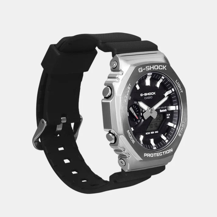 G-SHOCK Silver Dial Black Resin Strap Analog-Digital Watch