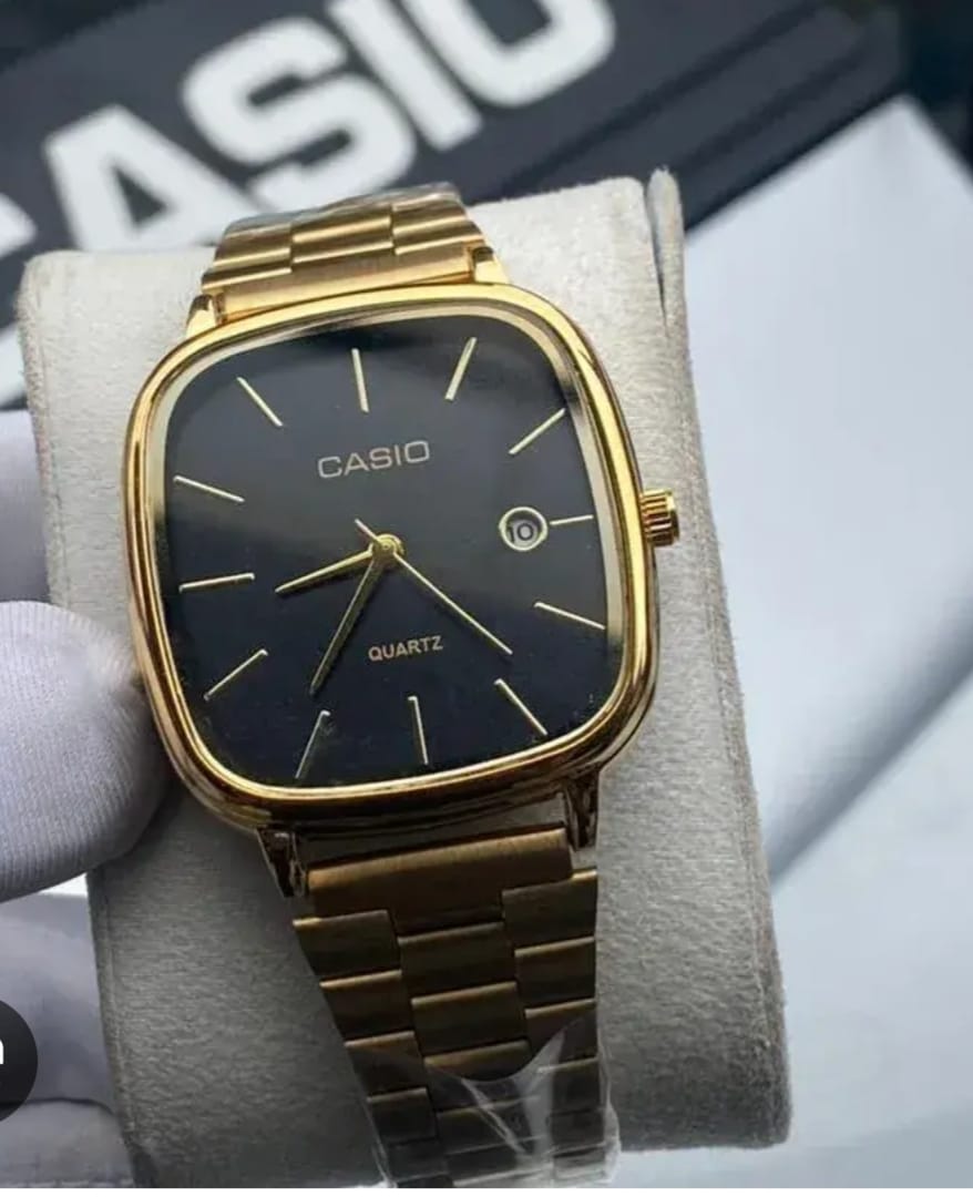 CASIO ANALOG GOLDEN WITH BLACK DIAL