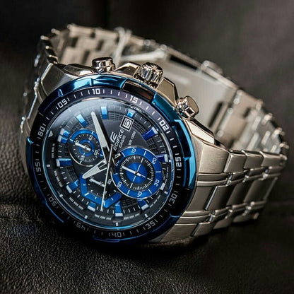 Casio Edifice EFR-539 | Silver Blue Sport Edition