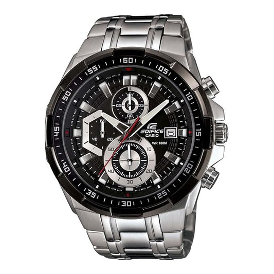 Casio Edifice EFR-539 | Silver Steel Black Dial Edition