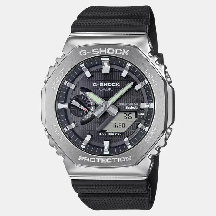 G-SHOCK Silver Dial Black Resin Strap Analog-Digital Watch