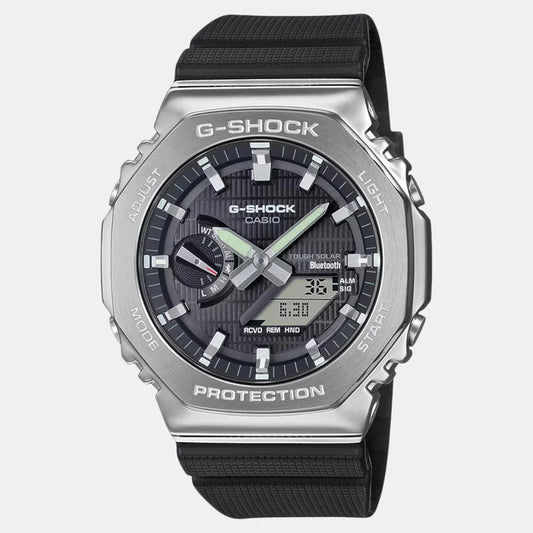 G-SHOCK Silver Dial Black Resin Strap Analog-Digital Watch