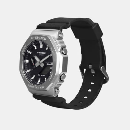 G-SHOCK Silver Dial Black Resin Strap Analog-Digital Watch