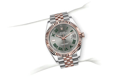 Rolex Datejust Dualtone Grey Dial Metal Watch .comInline Delivery Info