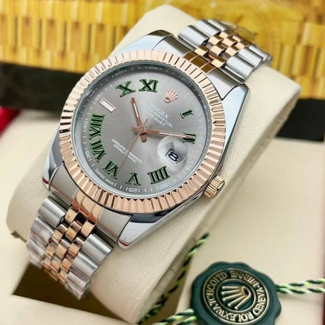 Rolex Datejust Dualtone Grey Dial Metal Watch .comInline Delivery Info