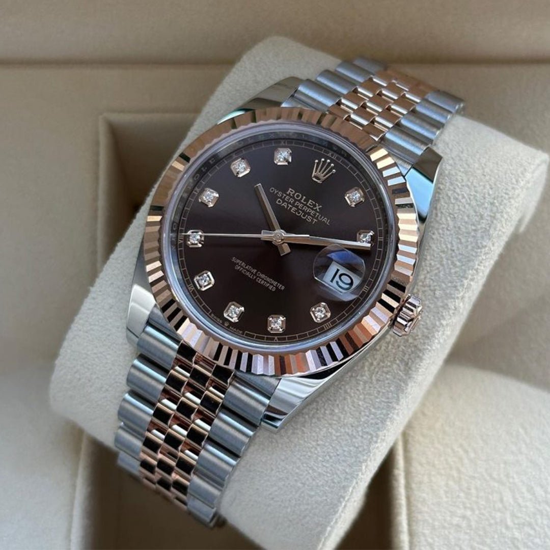 Rolex Datejust Rosegold Gold Diamond Metal Watch  comInline Delivery Info