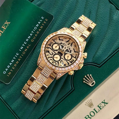 Rolex Daytona Tiger Gold Diamond Metal Watch comInline Delivery Info
