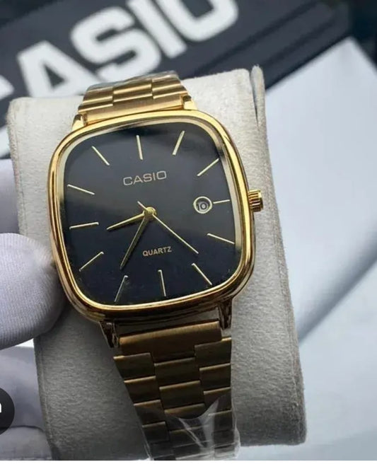 CASIO ANALOG GOLDEN WITH BLACK DIAL