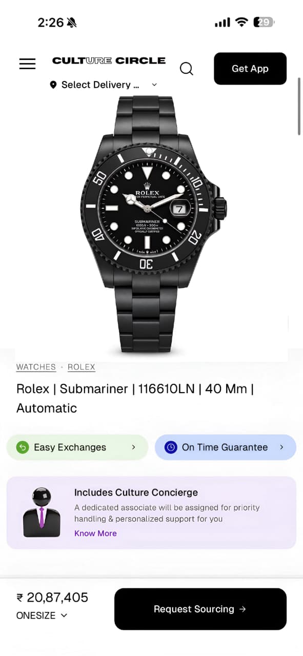 Rolex Submariner - 41mm- Full Black