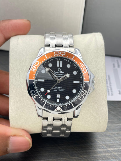 Omega  Seamaster Black  Dial Stainless steel