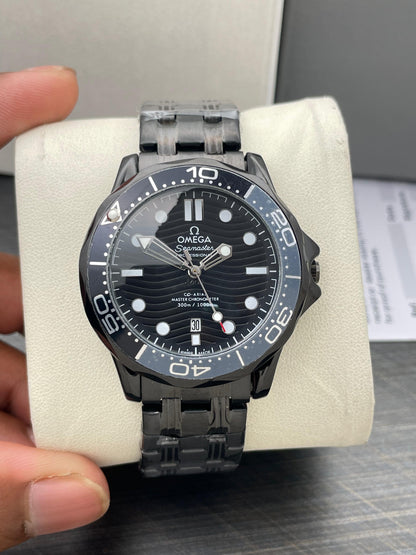 Omega  Seamaster Black  Dial Stainless steel