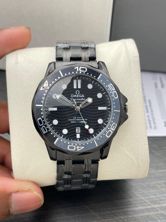 Omega  Seamaster Black  Dial Stainless steel