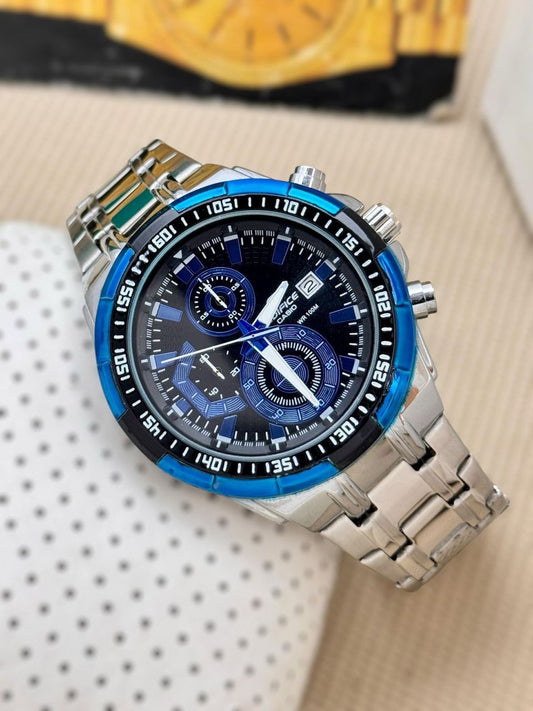 Casio Edifice EFR-539 | Silver Blue Sport Edition