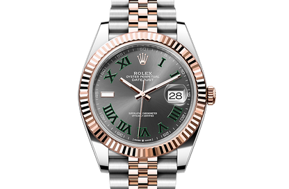 Rolex Datejust Dualtone Grey Dial Metal Watch .comInline Delivery Info
